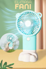 Şarjlı Telefon Standlı Mini Masa Vantilatörü Mini Fan